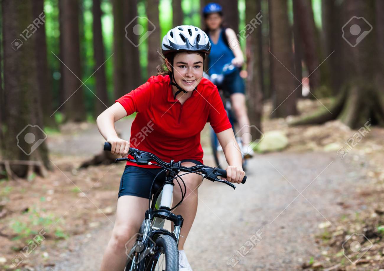 women riding bikes