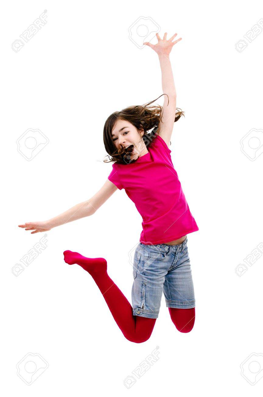 ジャンプの女の子 の写真素材 画像素材 Image