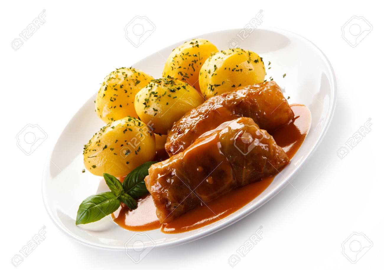 Plat De Chou Farci Polonais Viande Hachee Enveloppee Dans Des