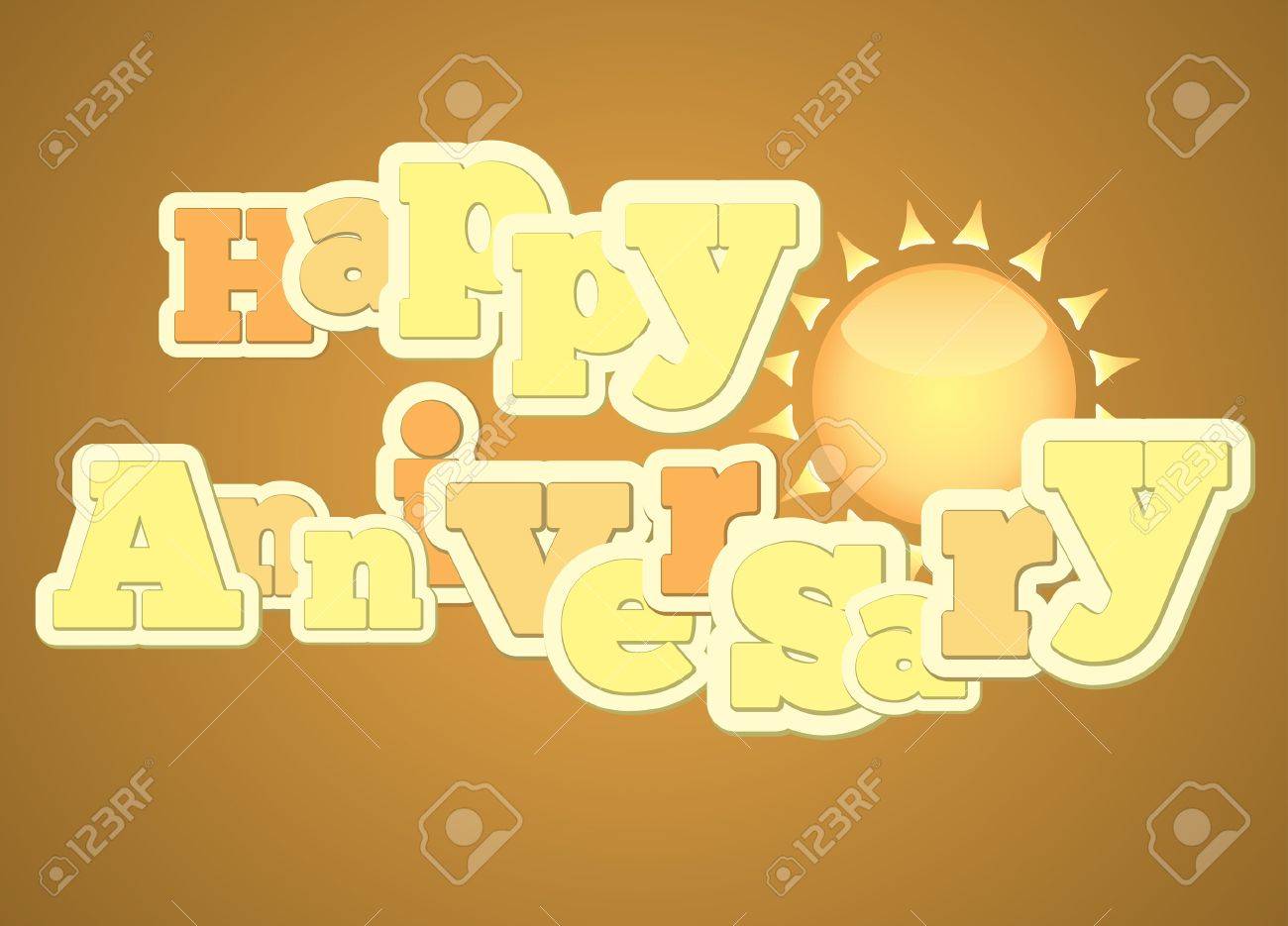 vintage style happy anniversary typography for banners and gift happy anniversary banners