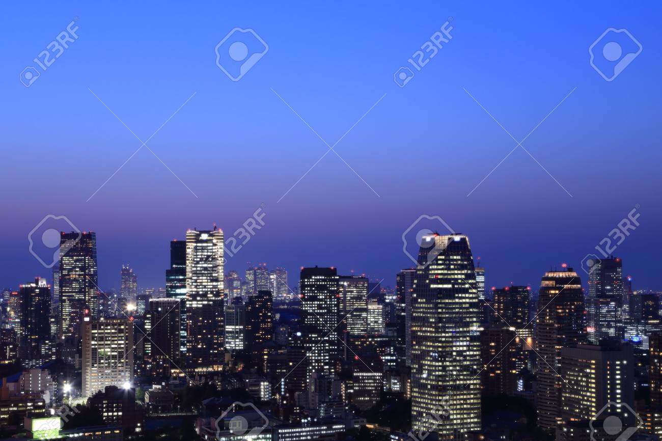 Tokyo cityscape at night of Japan - 29543341 Tokyo cityscape at night of Japan - 29543341