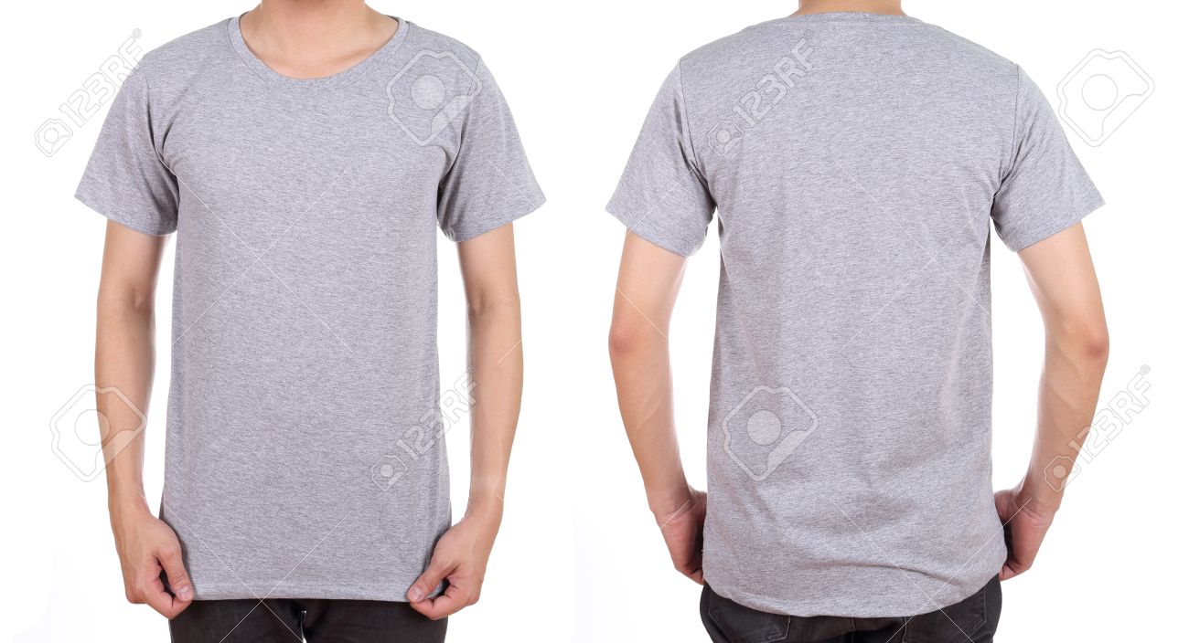blank t-shirt set (front, back) on man isolated on white background - 33866102 blank t-shirt set (front, back) on man isolated on white background - 33866102