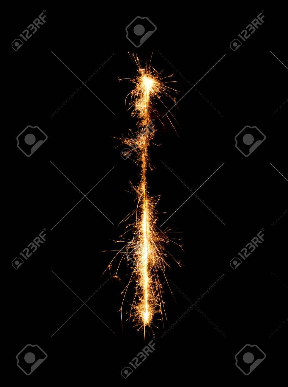 Sparkler firework light alphabet I (Capital Letters) at night background - 48495762 Sparkler firework light alphabet I (Capital Letters) at night background - 48495762