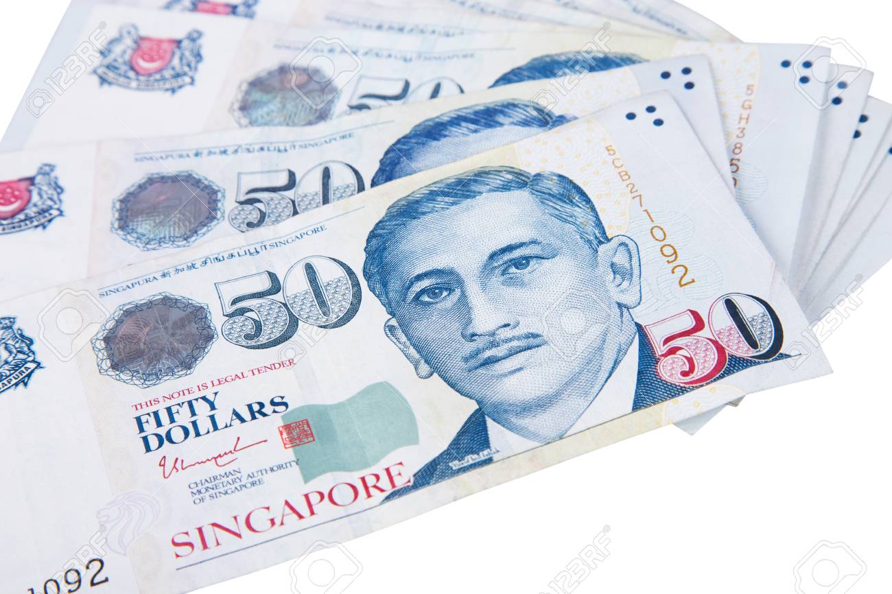 Singapore Banknotes Dollars (50 SGD) Isolated On A White Background Stock  Photo, Picture and Royalty Free Image. Image 87980081.