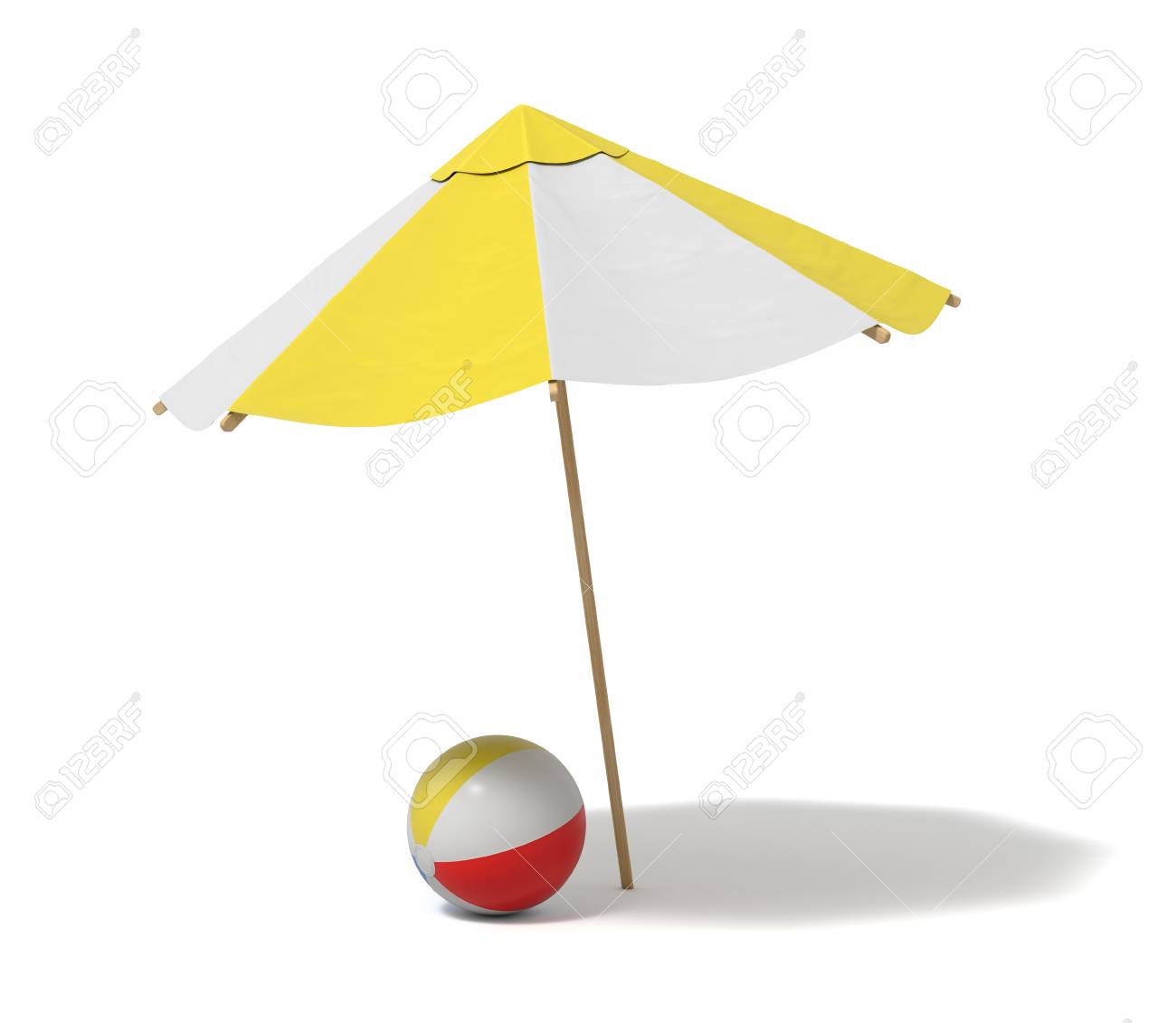 yellow beach ball