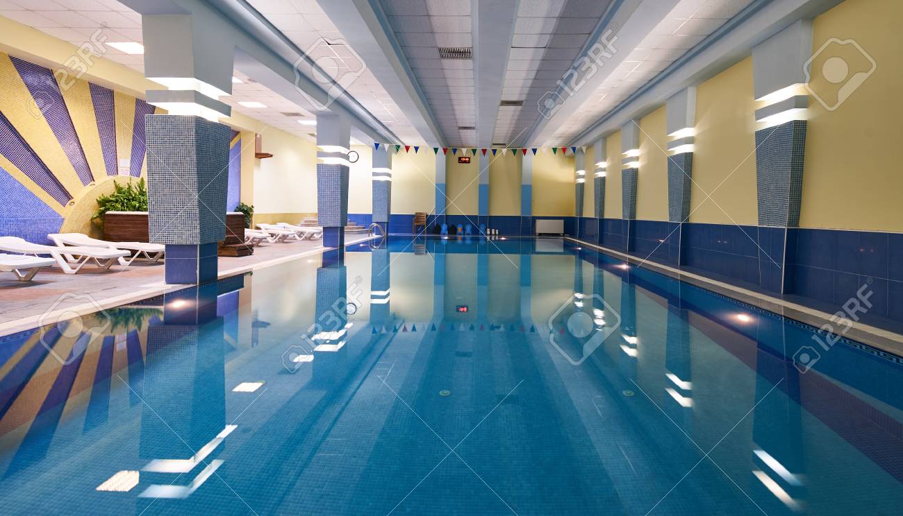 Indoors Swimming Pool In Modern Gym Fitness Spa Stock Photo Picture And Royalty Free Image Image 98008291