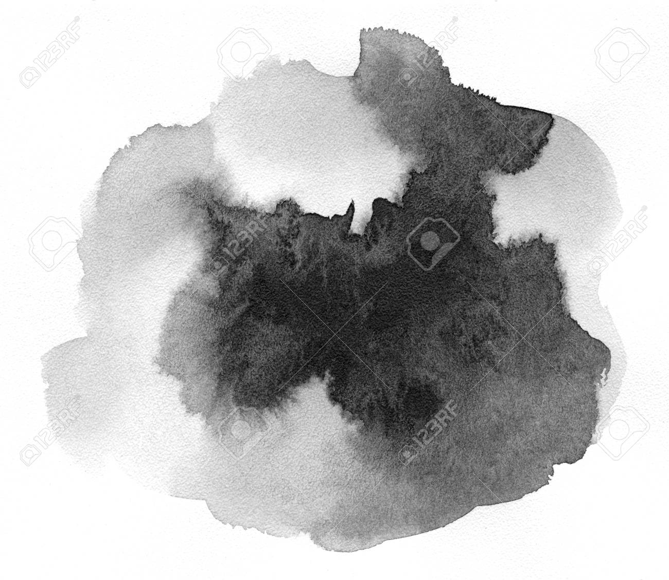 Abstract Gray Spot On White Background Ink Drop Gray Color Stock Photo Picture And Royalty Free Image Image