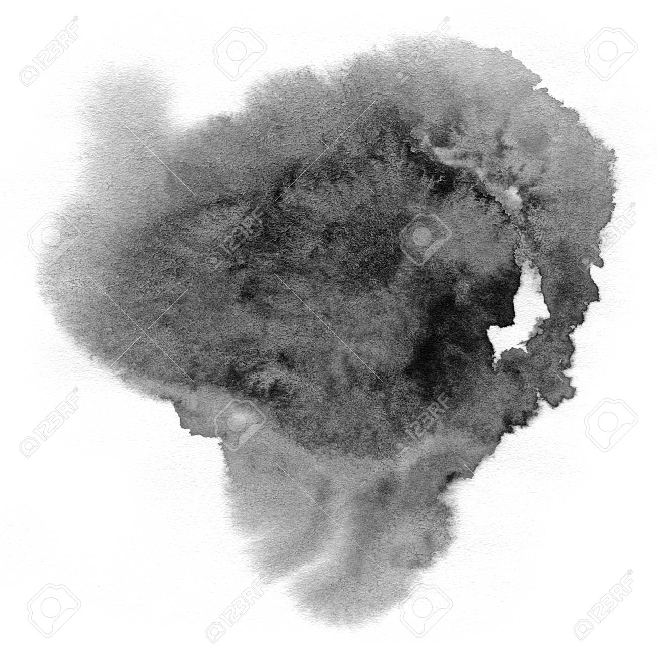 Abstract Gray Spot On White Background Ink Drop Gray Color Stock Photo Picture And Royalty Free Image Image