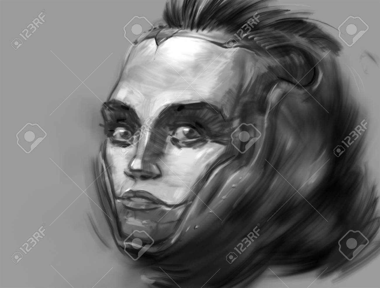 Character Abstract Black Character Or Banner On White Background Stock Photo Picture And Royalty Free Image Image 93767055 123rf