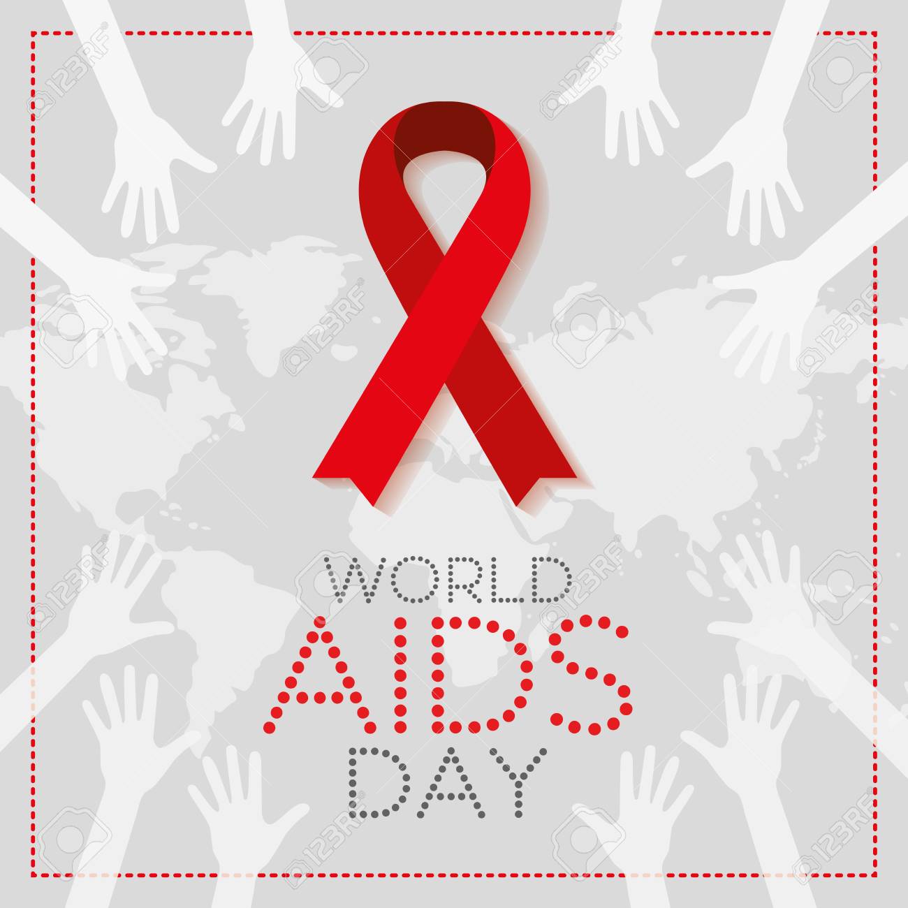 世界エイズ デー 第 1 回 12 月世界エイズデー ポスター ベクトル図 のイラスト素材 ベクタ Image