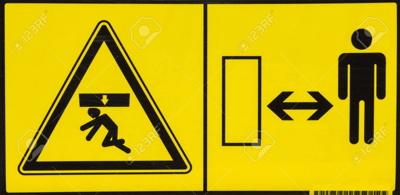 車両危険警告ラベルです 注意を促す標識 の写真素材 画像素材 Image