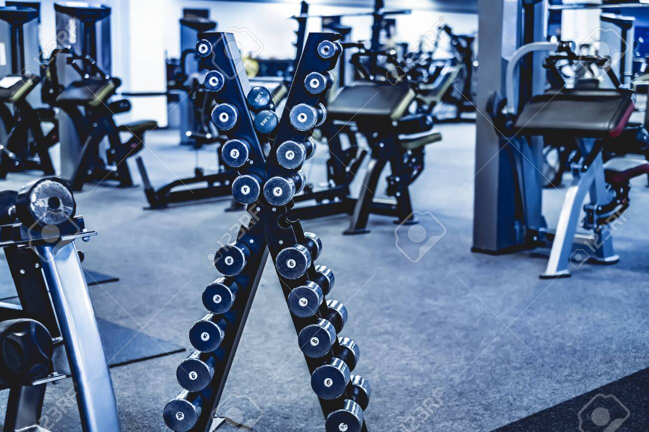 a set of dumbbells