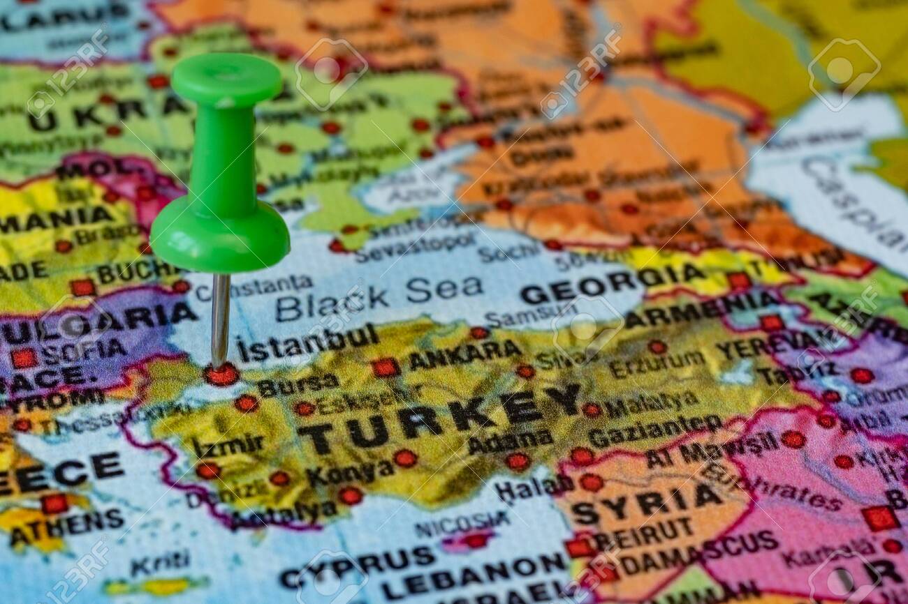 Map Of Istanbul Turkey Push Pin Pointing Location On Map Of Istanbul, Turkey Stock Photo, Picture  And Royalty Free Image. Image 153481430.