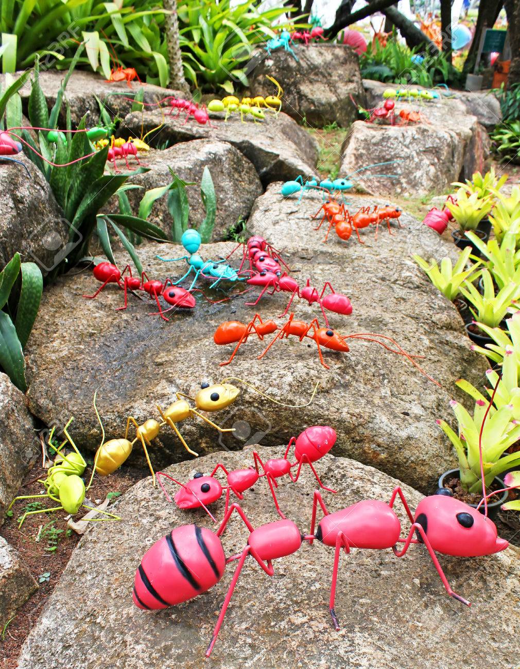 the synthetic giant ants as garden decoration in nong nooch the synthetic giant ants as garden decoration in nong nooch