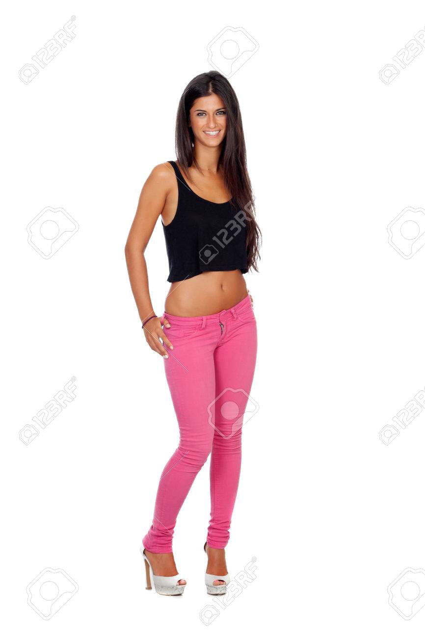 girls pink jeans