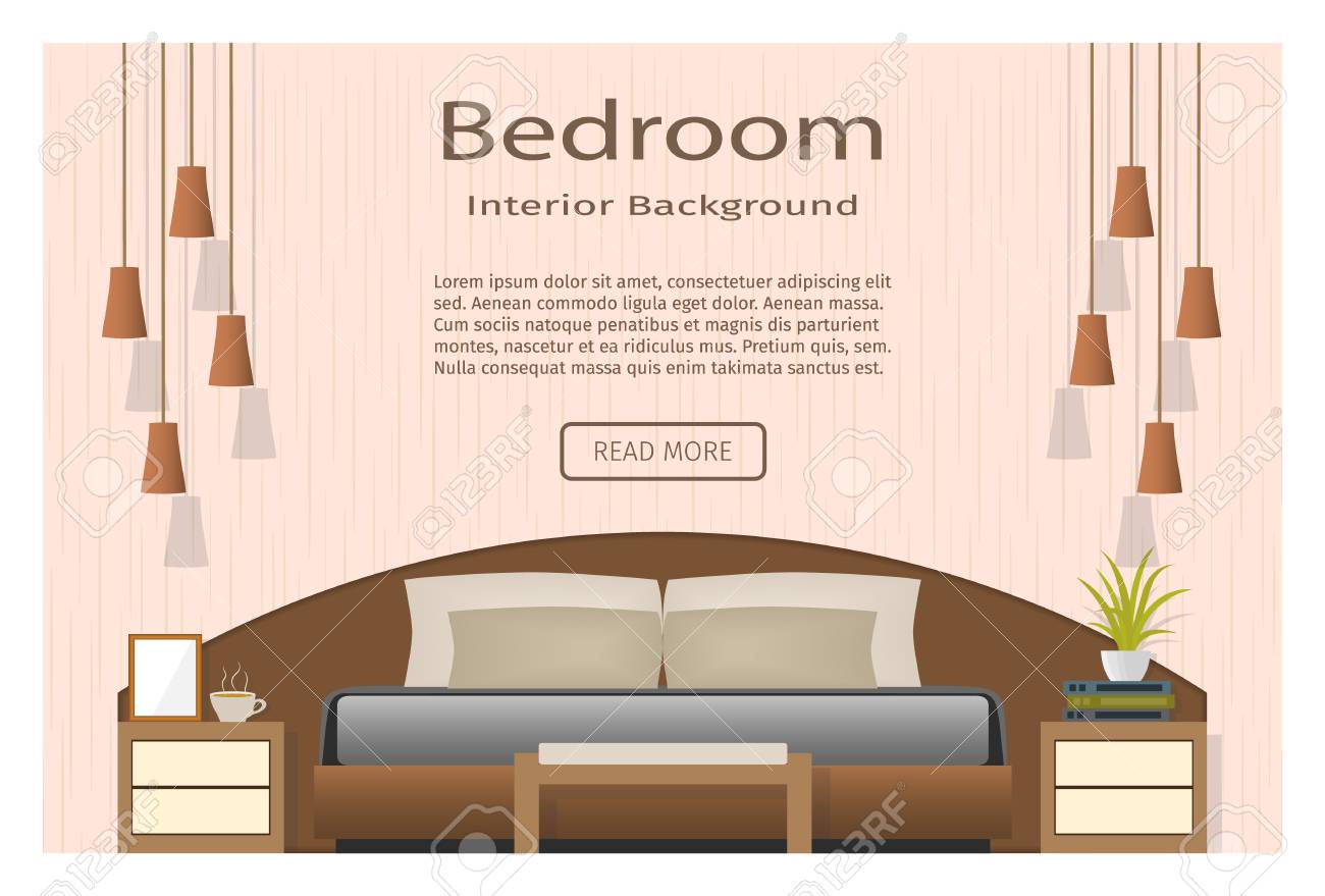 Banner Of A Bedroom Design With Furniture And Lamps For Your