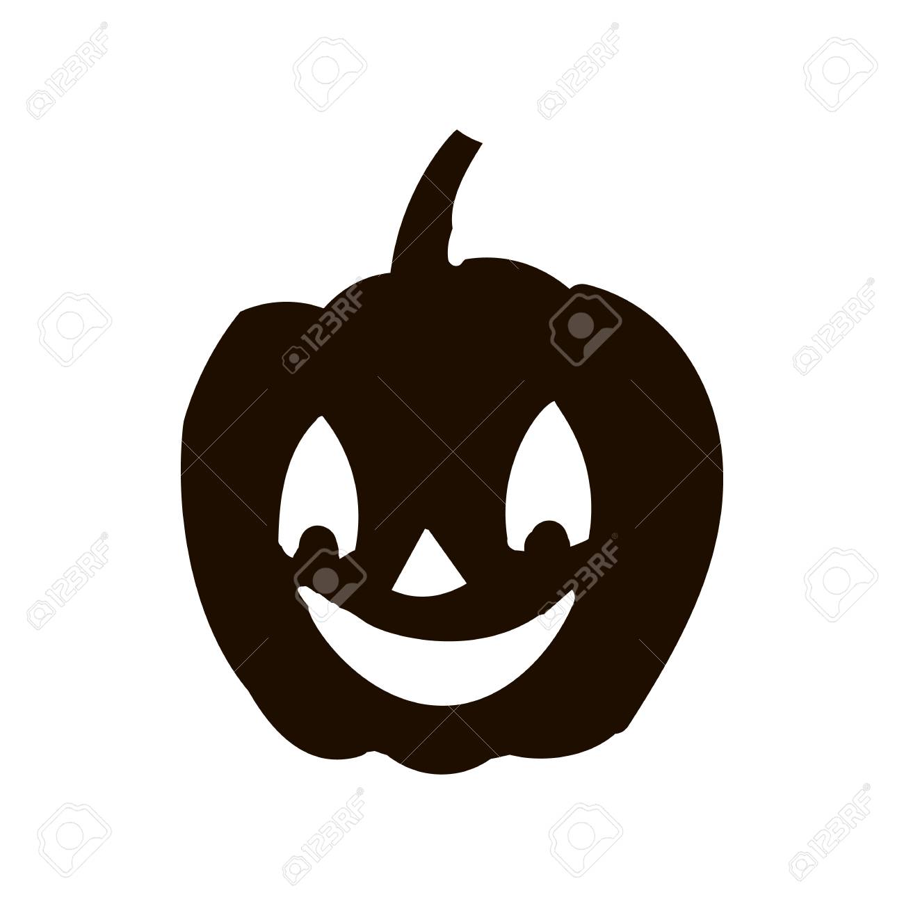 pumpkin silhouette icon of the day halloween isolated on white pumpkin silhouette vector