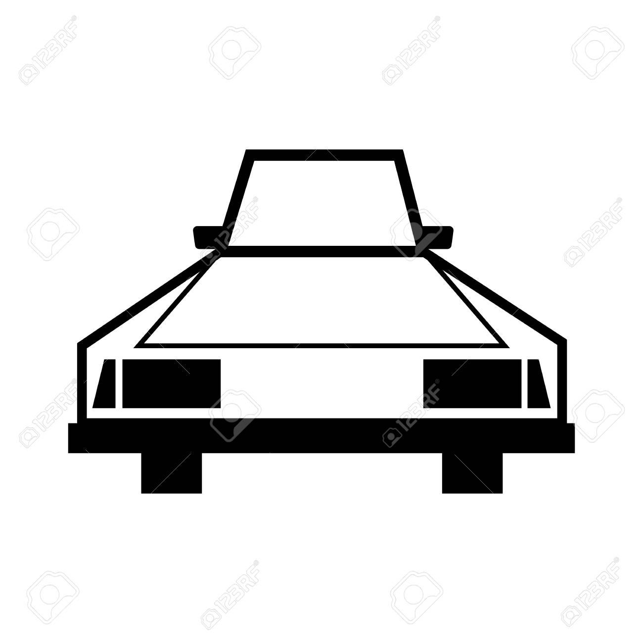 Web モバイル インフォ グラフィックの車ライン アイコン 白い背景で隔離のアイコン のイラスト素材 ベクタ Image