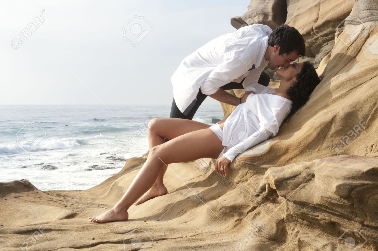 Stock Photo Young Beautiful Sexy Couple In Love Flirting At The Beach Stock Photo Young Beautiful Sexy Couple In Love Flirting At The Beach