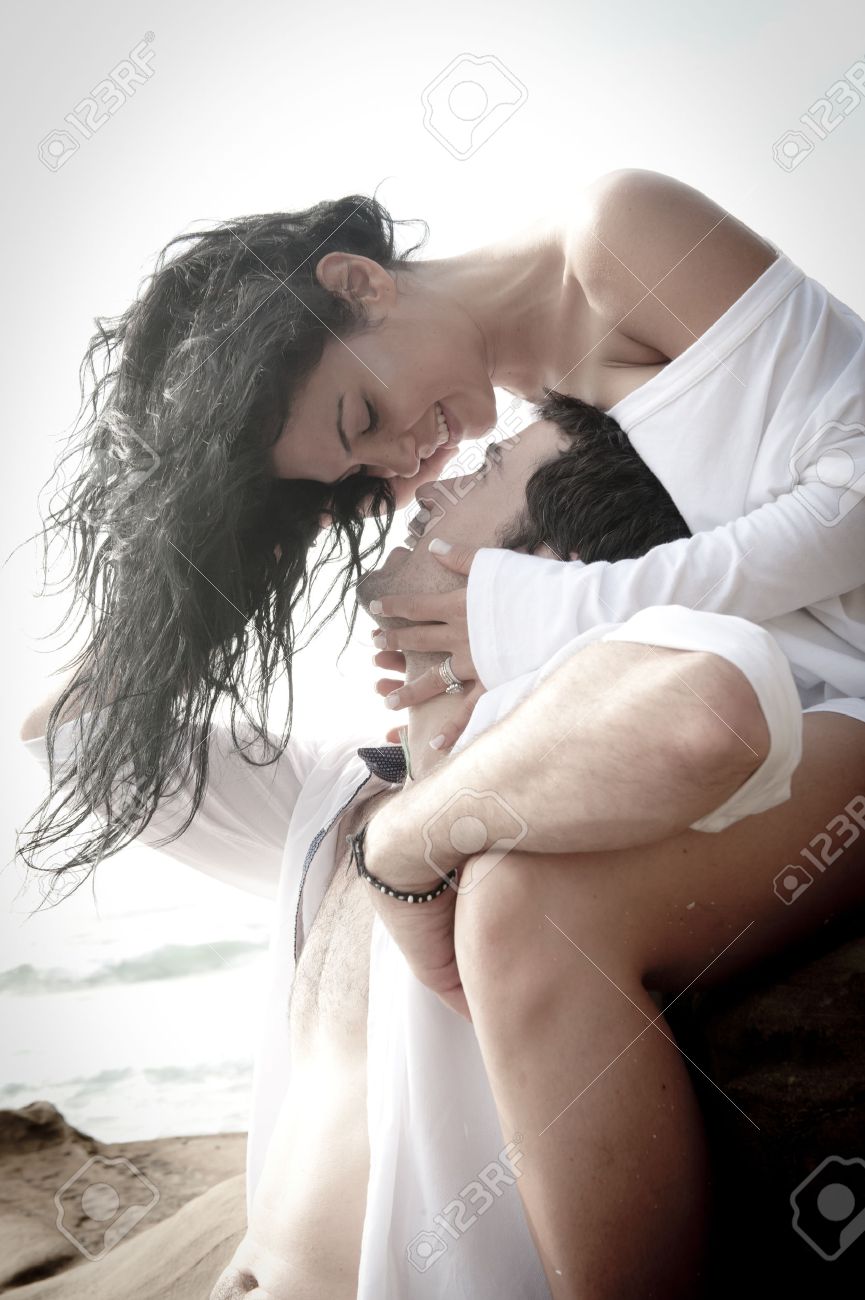 Stock Photo Young Beautiful Sexy Couple In Love Flirting At The Beach Stock Photo Young Beautiful Sexy Couple In Love Flirting At The Beach