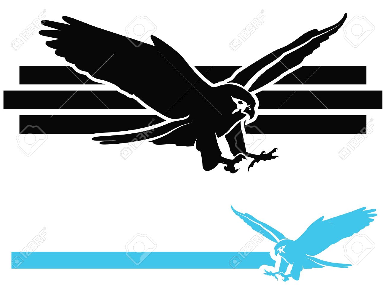 獲物の鳥 ファルコン急降下 のイラスト素材 ベクタ Image