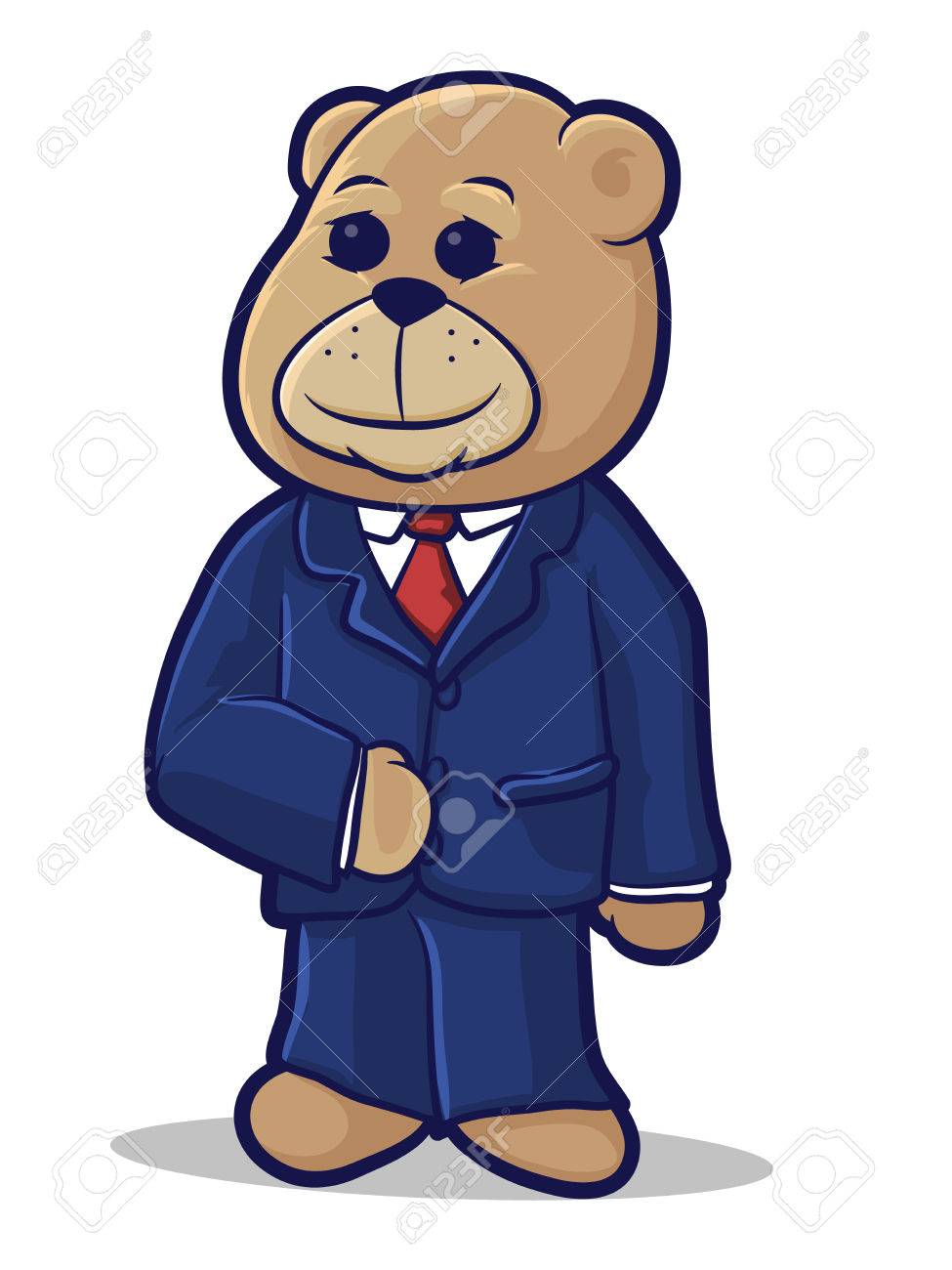 teddy bear wearing a suit