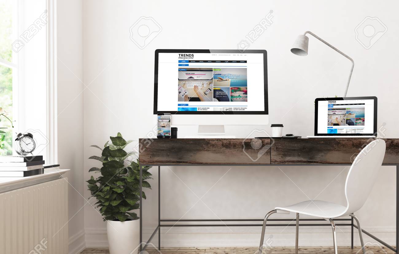 home office devices 3d rendering trends blog magazine responsive