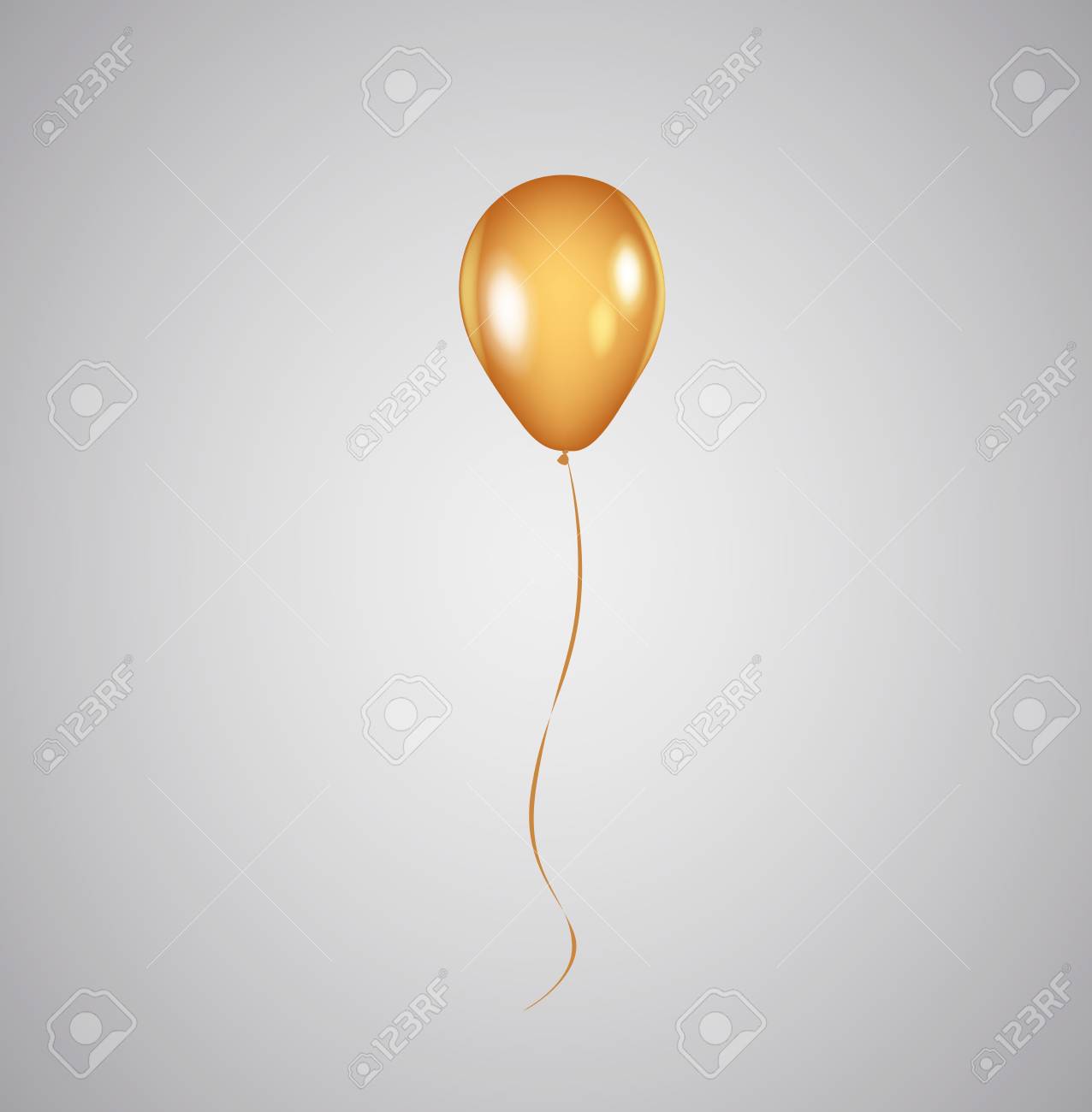 orange balloon mock up isolated golden balloon template design balloon template free