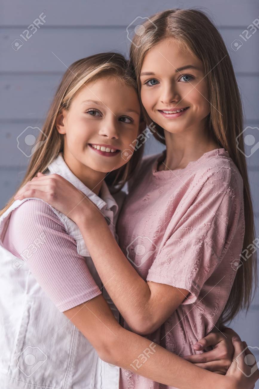 Teen Girls Hugging