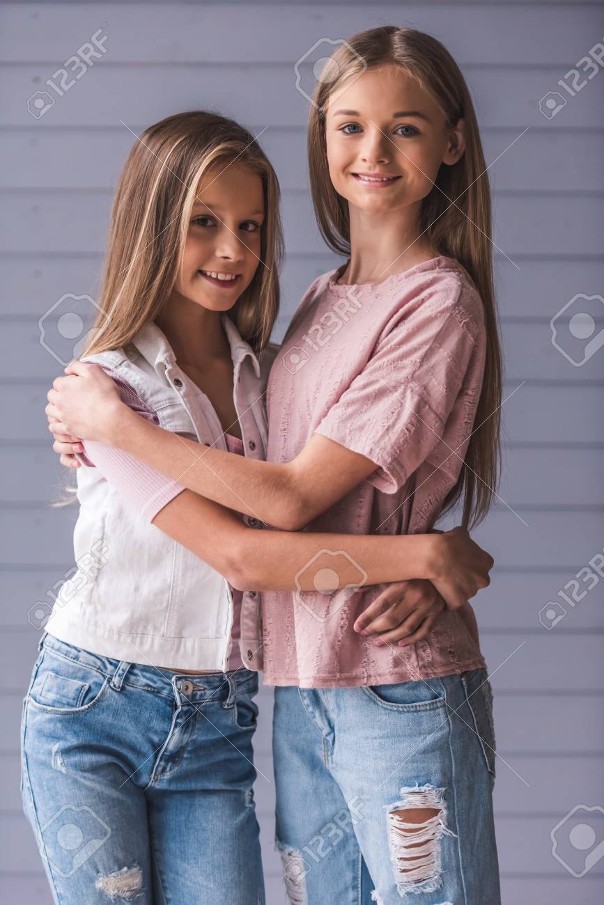 Teen Girls Hugging Teen Girls Hugging