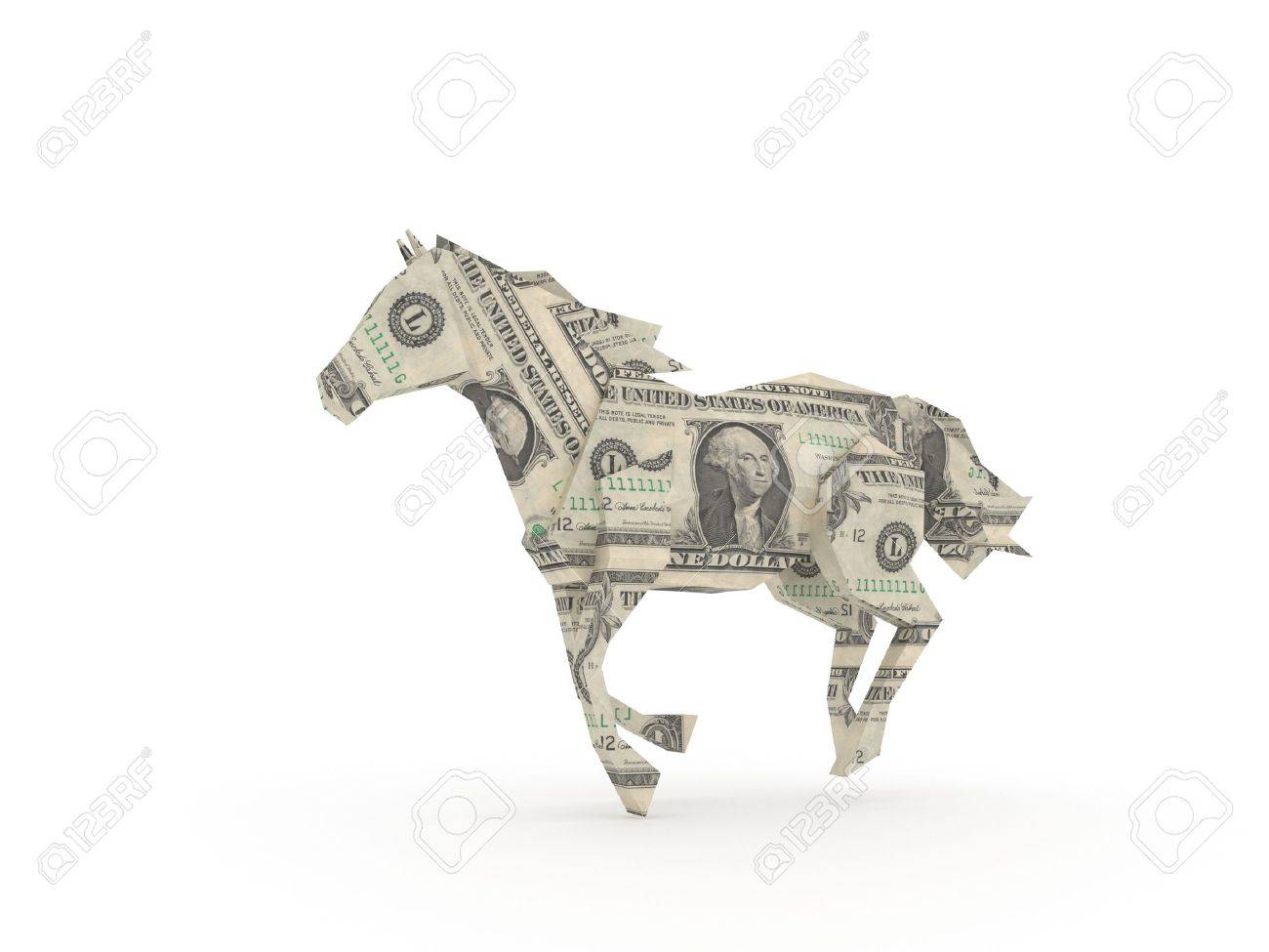 Dollar Horse Symbolizing The Power Of Money