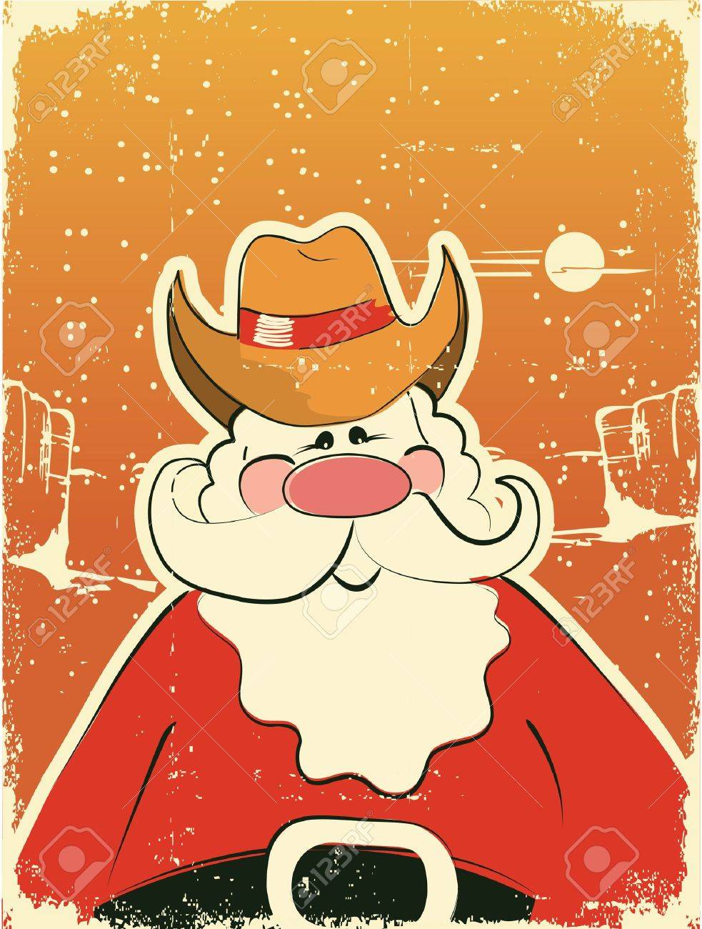 santa claus cowboy hat