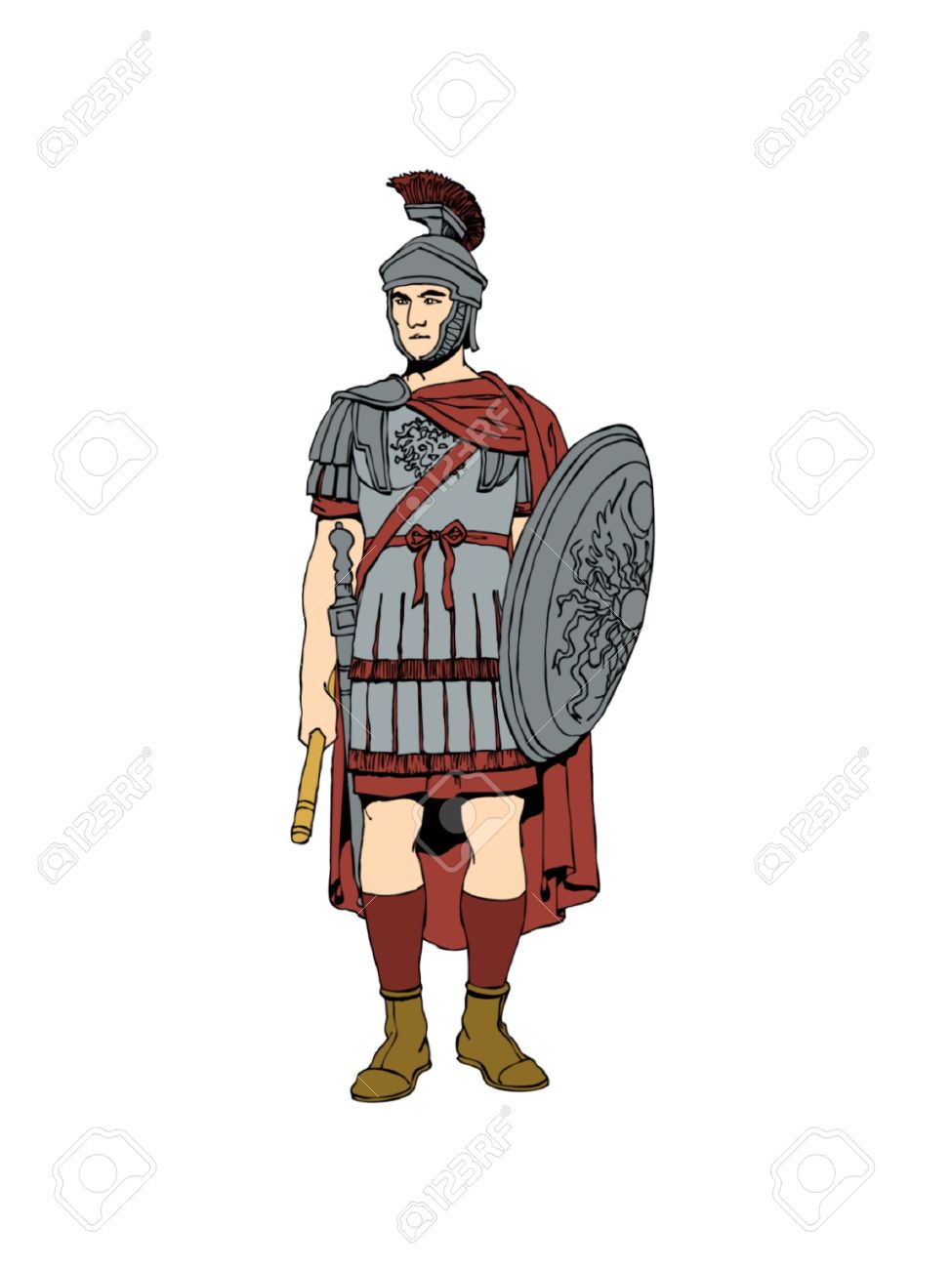 the 1st century roman soldier in armour stock photo picture and
