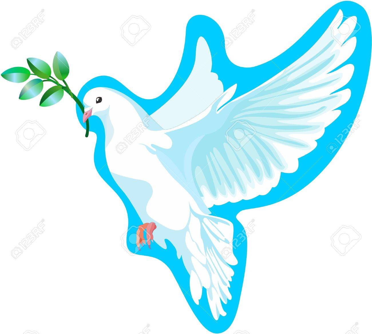 This Is A White Dove Of Peace It Is Keeping The A Green Branch Royalty Free Svg Cliparts Vectors And Stock Illustration Image