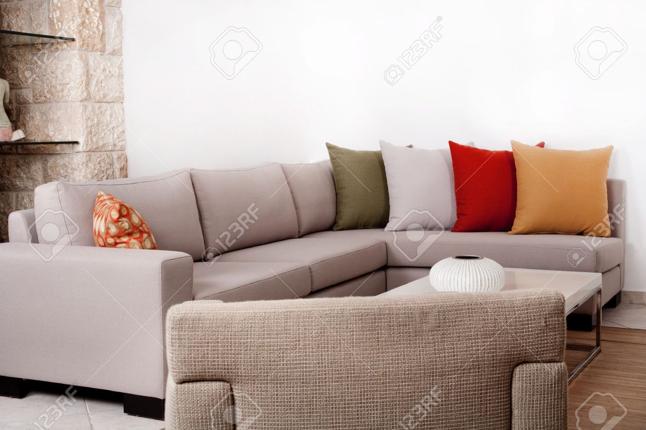 Modern Couch Withe Coloured Pillow Stock Photo Picture And - Modern Couch Withe Coloured Pillow Stock Photo modern couch withe coloured pillow stock photo picture and - modern couch withe coloured pillow stock photo