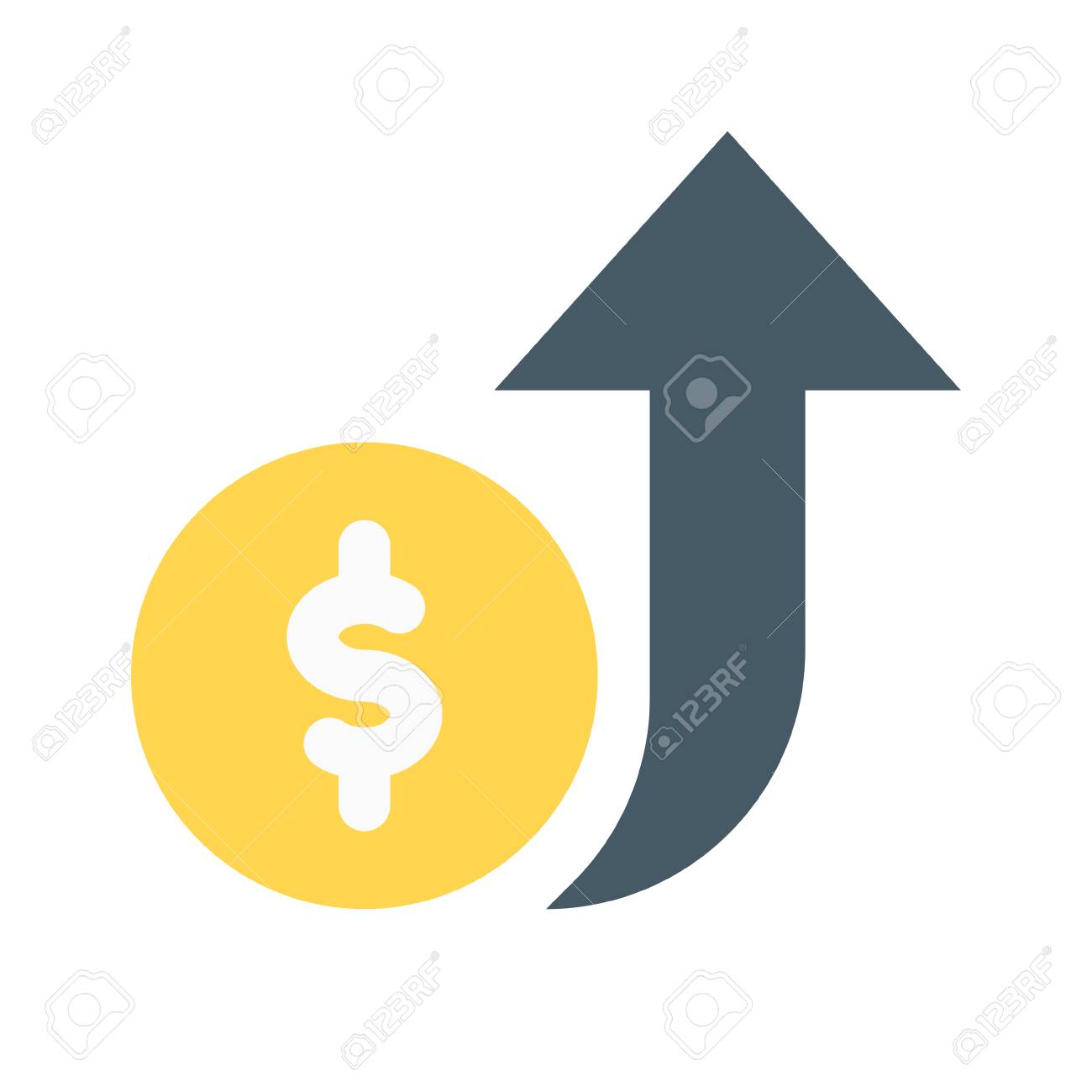 お金の価値アップ のイラスト素材 ベクタ Image