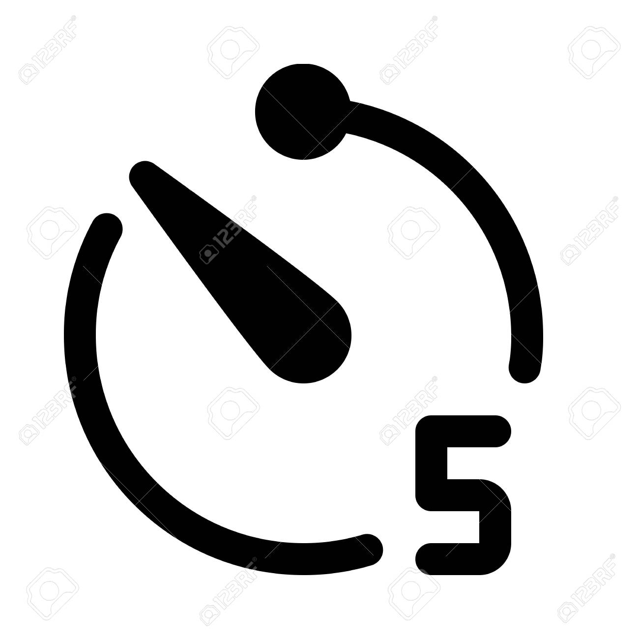 5 秒タイマー のイラスト素材 ベクタ Image