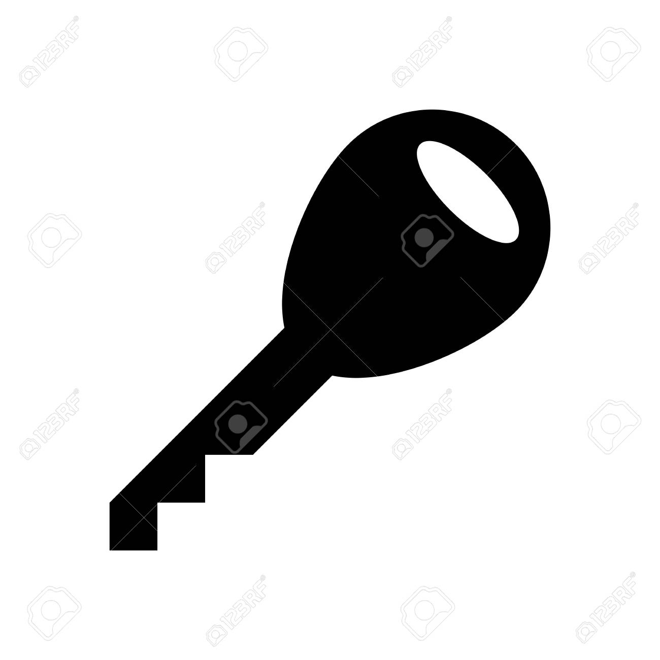 無地の背景に自転車のキーイラスト のイラスト素材 ベクタ Image