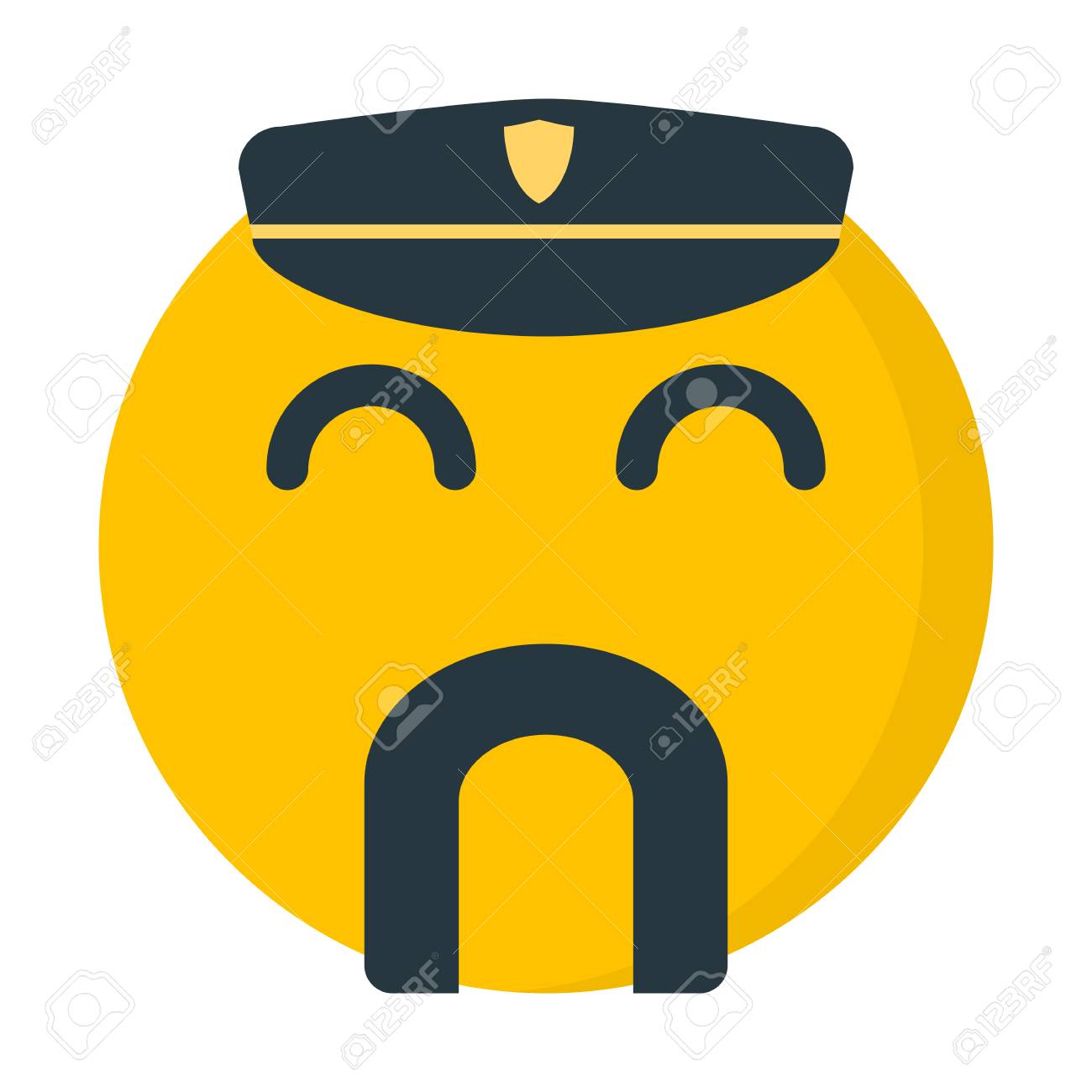 policeman with mustache emoji royalty free cliparts vectors and