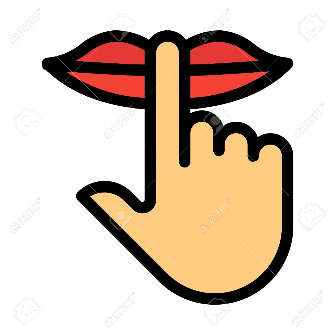 Keep Silence Sign Royalty Free SVG, Cliparts, Vectors, and Stock  Illustration. Image 125723202.