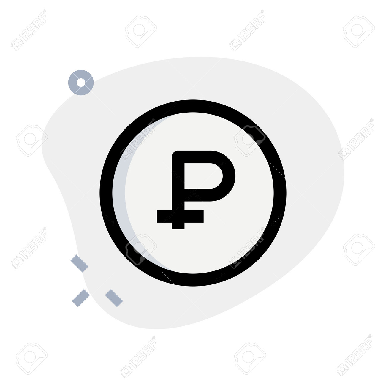 ロシアのコペイカコインのルーブル通貨記号のイラスト素材・ベクター Image 181312258