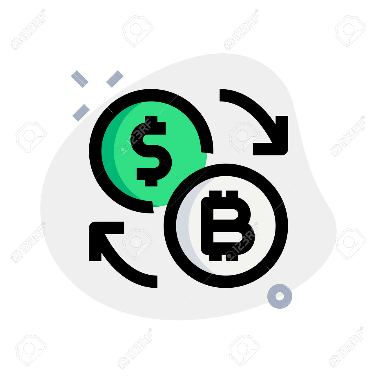 Bitcoin Para Dólar Símbolo Da Agência De Taxa De Câmbio Royalty Free SVG,  Cliparts, Vetores, e Ilustrações Stock. Image 178173555