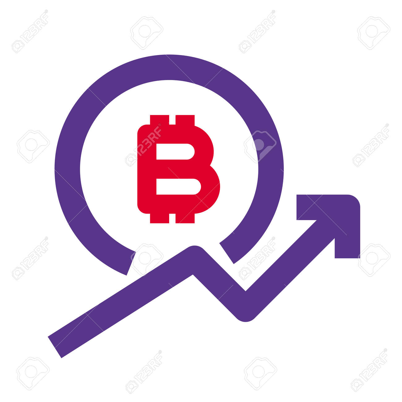 위쪽 화살표로 비트코인 가치 상승 로열티 무료 사진, 그림, 이미지 그리고 스톡포토그래피. Image 178184179