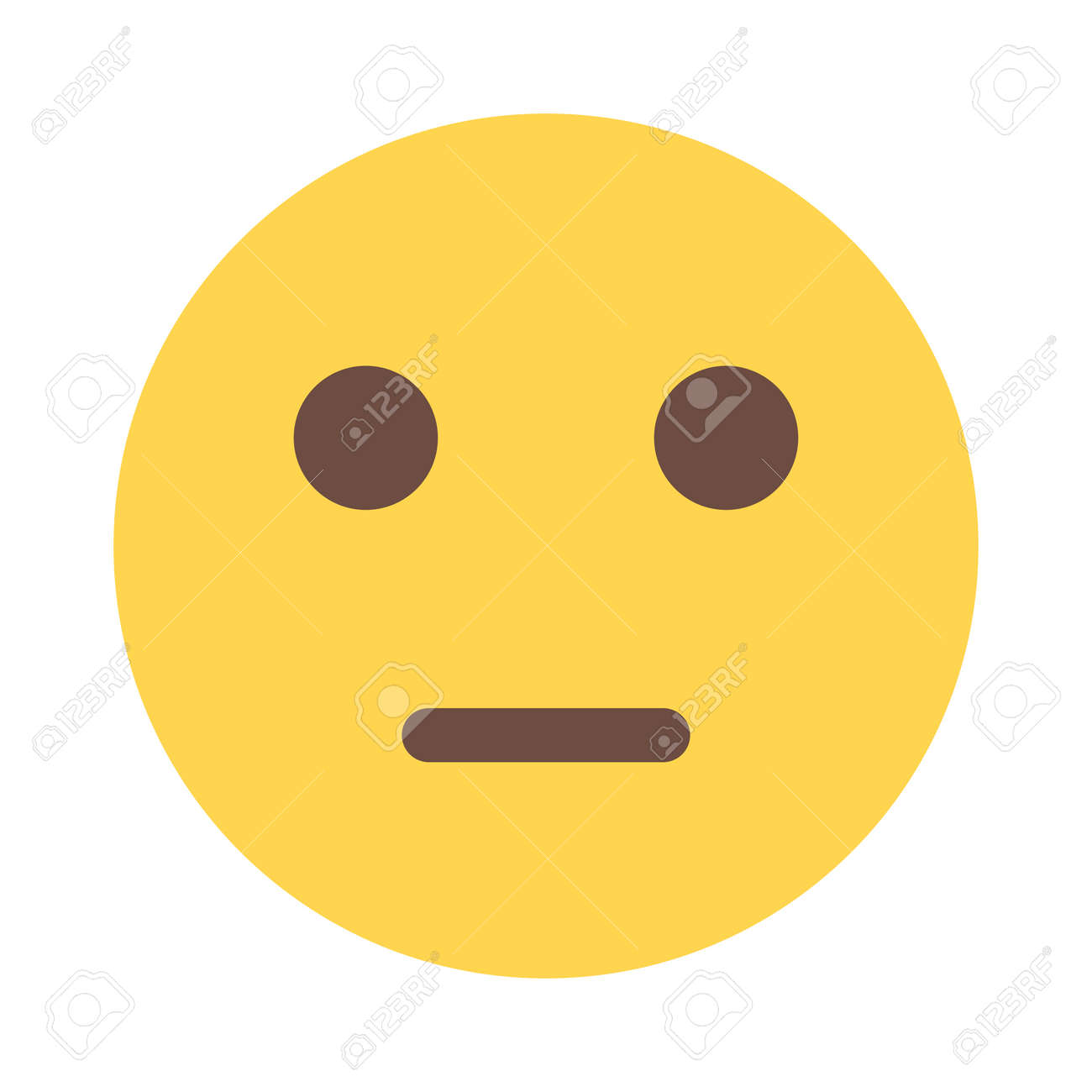 Neutral Face Emoji With Flat Mouth Expression Royalty Free SVG, Cliparts,  Vectors, and Stock Illustration. Image 178710969., image size:1300x1300