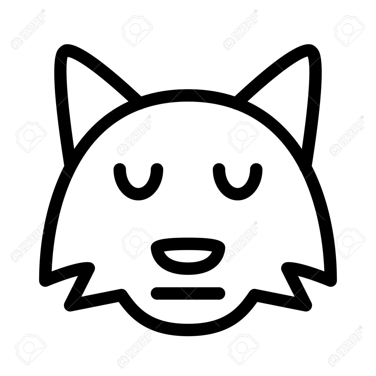 Neutral Fox Face Emoji With Eyes Closed Royalty Free SVG, Cliparts,  Vectors, and Stock Illustration. Image 178697084., image size:1300x1300