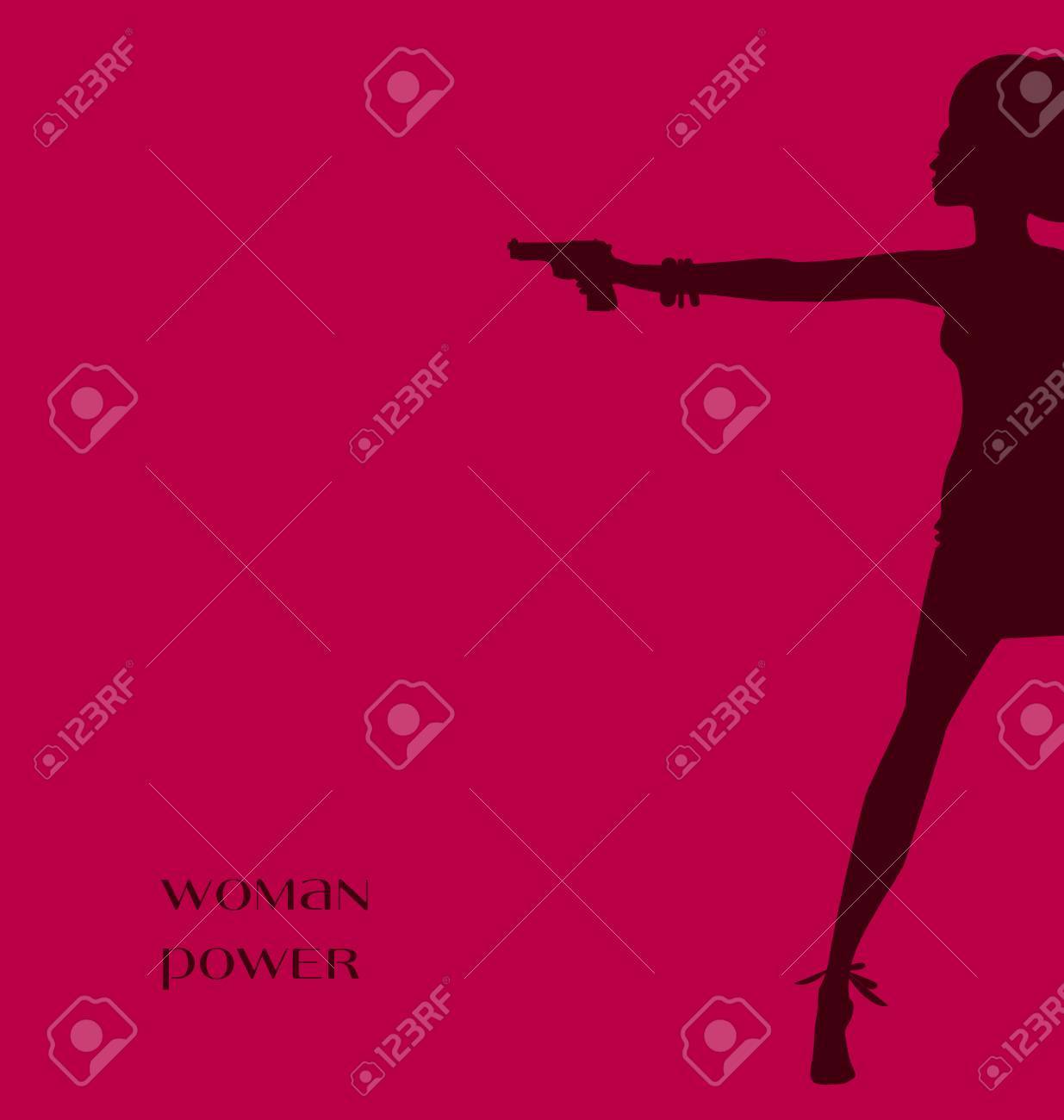 銃を持つ女性のシルエットのベクター イラストです スパイ エージェントの概念 ファッションの女の子のフィギュア のイラスト素材 ベクタ Image 銃を持つ女性のシルエットのベクター イラストです スパイ エージェントの概念 ファッションの女の子のフィギュア のイラスト素材 ベクタ Image