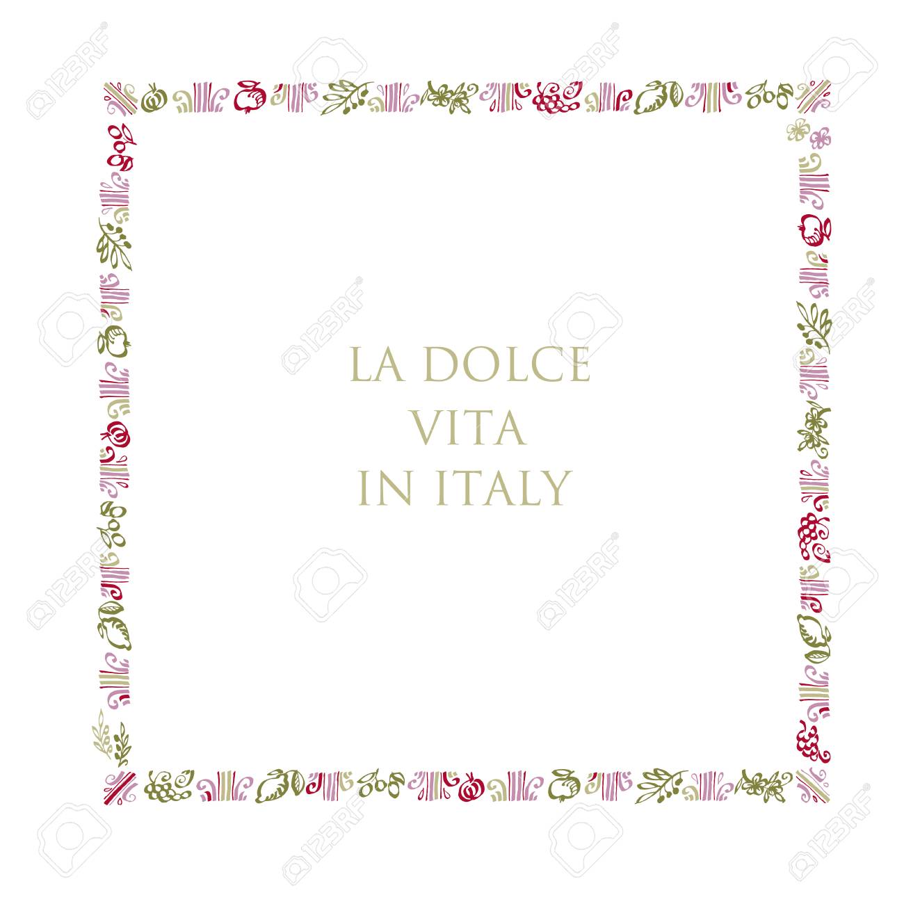 Elementos De Comida Italiana De Mao Desenhada Conceito Para Um Menu De Restaurante Design De Superficie Plano De Fundo Tomate Azeitona Floral Uva Esboco De Vetor De Limao Ilustraciones Vectoriales Clip Art