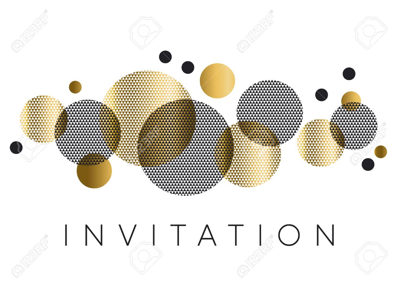 Geometry gold and black circles element for header, card, invitation, poster. Vector luxury abstract illustration with geometric textured shapes. - 114929523 Geometry gold and black circles element for header, card, invitation, poster. Vector luxury abstract illustration with geometric textured shapes. - 114929523