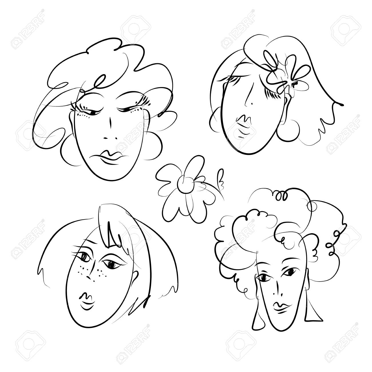 Women Hand Drawn Doodles Set Female Vector Outline Characters Pack Feminine Girls Heads With Curly Straight Short Hair Sketch Ladies Faces Monochrome Scribble Illustrations Collection Royalty Free Cliparts Vectors And Stock Illustration Women Hand Drawn Doodles Set Female Vector Outline Characters Pack Feminine Girls Heads With Curly Straight Short Hair Sketch Ladies Faces Monochrome Scribble Illustrations Collection Royalty Free Cliparts Vectors And Stock Illustration