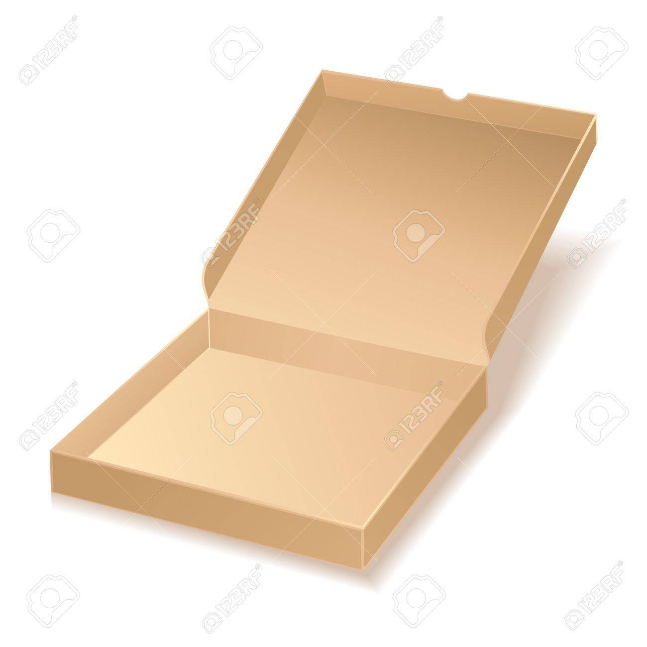 白い背景の上のピザ箱のイラスト素材 ベクタ Image